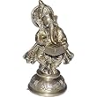 Sitting Statue God Ganesha Brass Figurine 4.25 x 2.75 x 6 inches