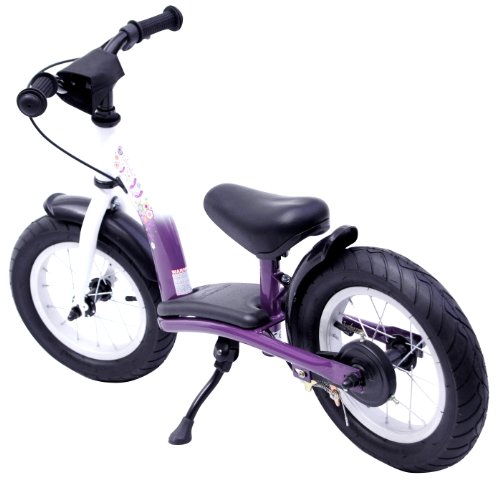 bike*star 30.5cm (12 Inch) Kids Learner Balance Beginner Run Bike Classic - Lilac & White