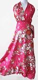 the grace eboutique Summer Pink Floral halter wrap wedding bridesmaid cocktail dress