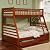Twin Full Size Bunk Bed with Storage Drawers in Cherry Finish by Coaster