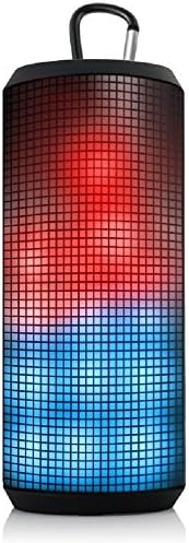 Hcman RoyQueen T900mini Hi-Fi Portable Wireless Bluetooth 4.0 NFC Speaker， LED Light Visual Display Mode Powerful Sound with Build in Microphone Support Hands-free Function ( Black)