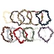 Set of 11 Chip Bracelets - Tourmaline, Ruby, Imitation Turquoise, Picture Jasper, Crystal Quartz, Lapis Lasulli, Amethyst, Rhodolite Garnet, Red Coral, Blue Lace Agate, Russian Jade