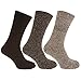Universal Textiles Mens Thermal Non Elastic Wool Blend Socks (2.1 Tog) (Pack Of 3)