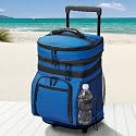 BrylaneHome Rolling Cooler (BLUE,0)