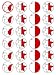 X24 Malta / Maltese National Flag Cup Cake Toppers With Mixed Flowers and Butterflies Decorations on Edible Rice Paper