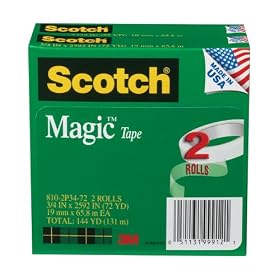 Scotch Magic Tape, 3/4 x 2592 Inches, 2-Pack (810-2P34-72): Office Products