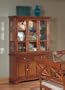 Contemporary Design Walnut Finish Buffet with Hutch