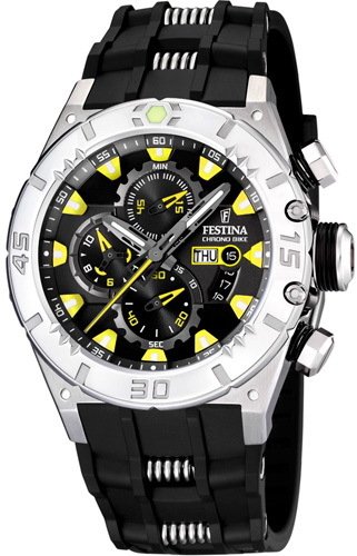 Festina Men's Le Tour De France F16528/2 Black Rubber Quartz Watch with Black Dial