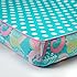 My Baby Sam Pixie Baby Bumper Less Crib Sheet, Aqua and Pink