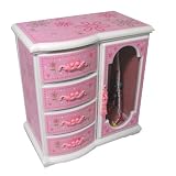 "Robin" Mele & Co. Girl's Glitter Daisy PLASTIC Musical Ballerina Jewelry Box