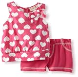 Carters Watch the Wear Baby-Girls Infant 2 Piece Hearts Top With Bow And Shorts