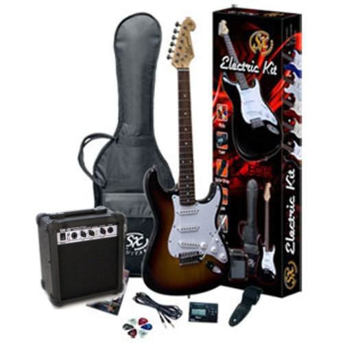 Electric Guitar Package - Includes Guitar, Amp, Strap and Instructional DVD SX RST 3TS w/GA1065