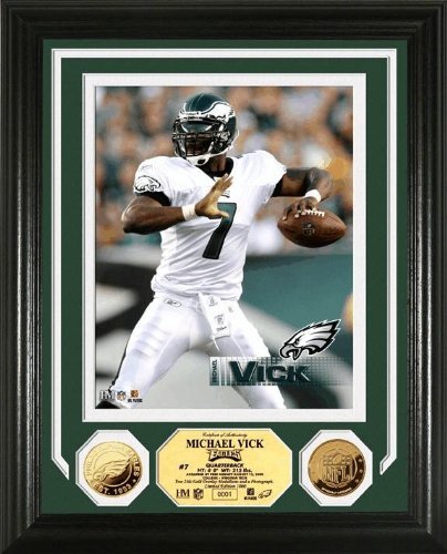 Michael Vick First Game as a Philadelphia Eagle 24KT gold Photo Mint