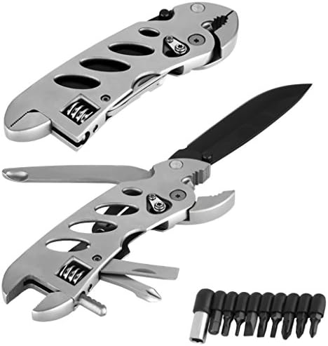 OUTU Multi Purpose Wrench Adjustable Wire Cutter Tool Set with Pliers, Knife, Screwdriver