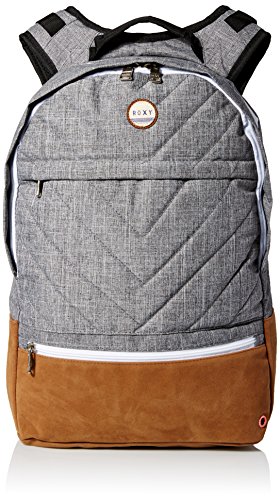 Roxy Junior’s Sun and Smile Polyester Backpack, Heather Grey, One Size Roxy Junior’s Sun and Smile Polyester Backpack, Heather Grey, One Size