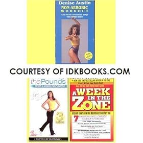 RARE, OUT-OF-PRINT, 1988, 20-YR-OLD COLLECTIBLE VHS: Denise Austin Non-Aerobic Workout *PLUS 2 FREE GIFTS: VHS - Walk Away The Pounds - Leslie Sansone 3 Miles - Super Fat Burning *PLUS* PAPERBACK - A Week In The Zone by Barry Sears *SHIPS SAME DAY*