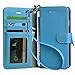 BUDDIBOX iPhone 6s Case, [Wrist Strap] Premium PU Leather Wallet Case with [Kickstand] Card Holder and ID Slot for Apple iPhone 6S / 6, (Sky Blue)