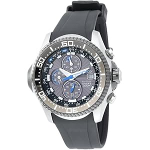 Citizen Men's BJ2115-07E Eco-Drive Depth Meter Chronograph Imperial Rubber Dive Watch (Watch)