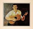 1941 Photolithograph Andre Derain French Modern Art Guitar Musician Portrait - Orig. Photo-Lithograph
