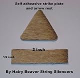 Traditional Archery Arrow Rest and Strike Plate Tan Calf Hair