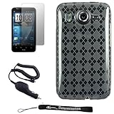 Clear Smooth Durable TPU Skin with Argyle Texture Design Protector / Silico ....