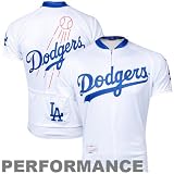 MLB VOmax L.A. Dodgers Stock Performance Cycling Jersey - White (Large)