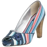 Naughty Monkey Womens Wavelength Heel,Blue,9 M