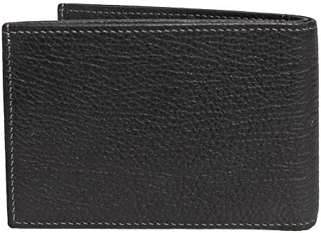Boconi Hendrix RFID Slimster Wallet - Oldwood Black Leather With Khaki