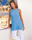 Shaker-stitch tunic sweater