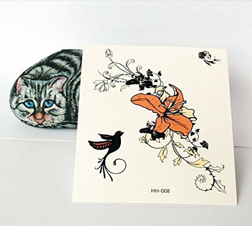 GC Oringin Design Orchid Pattern Leg Back Neck Arm Waterproof Temporary Tattoo Sticker For Men and Women HH-008