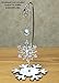 BANBERRY DESIGNS Christmas Ornament Stand - Set of 3 Snowflake Themed Ornament Hangers - White Glittered Snowflake Base