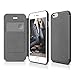 iPhone 6S Case, elago [Leather Flip][Dark Grey/Dark Grey] - [Card Slot][Screen Protection][Premium Hybrid Construction] – for iPhone 6/6S