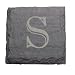JK Adams Set of Four 4-Inch Square Monogrammed Slate Coasters, S