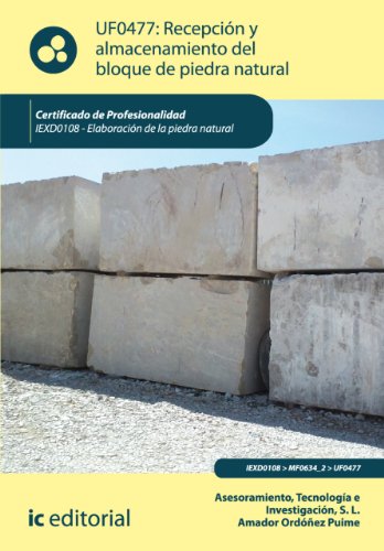 Recepción y almacenamiento del bloque de piedra natural. IEXD0108 (Spanish Edition)