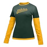 Oakland Athletics Women's MLB Double Layer Cut Out T-shirt by Nike
