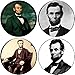 Set of 4 ABRAHAM LINCOLN Pinback Buttons Abe President