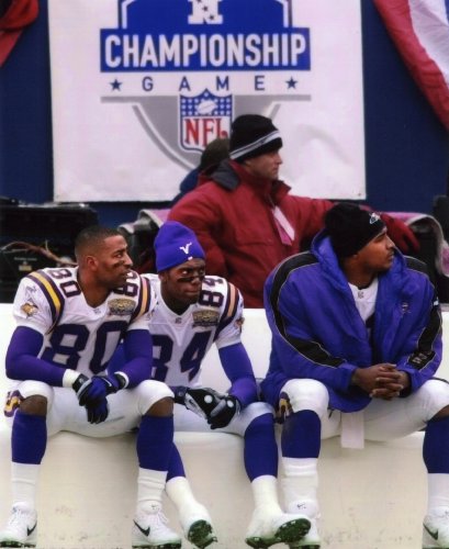 CHRIS CARTER-RANDY MOSS-DAUNTE CULPEPPER MINNESOTA VIKINGS 8X10 SPORTS ACTION PHOTO (A)