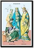 Framed Art Poster 20x30, German Cleric and Princesses, 13th Century
