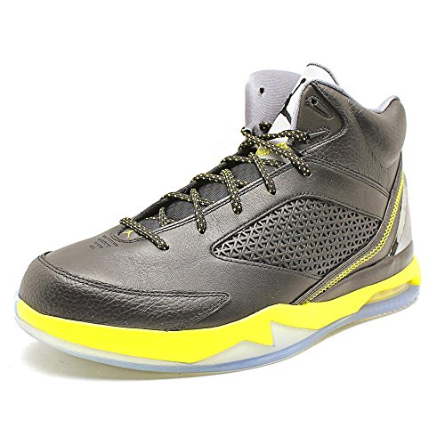 Jordan Flight Remix Men Round Toe Leather Black Basketball Shoe
