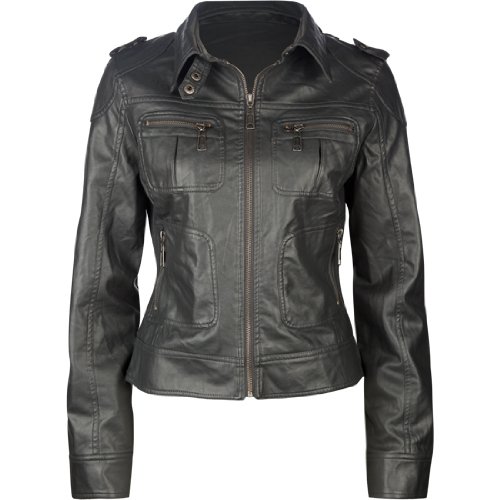 FULL TILT Faux Leather Womens Jacket FULL TILT Faux Leather Womens Jacket