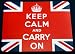 Keep Calm And Carry On - Red Jack - Mouse Mat