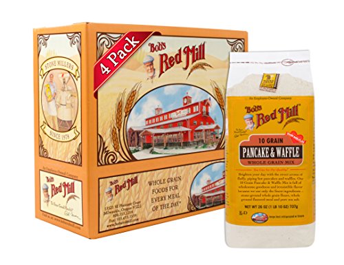 Bob's Red Mill 10 Grain Pancake and Waffle Whole Grain Mix, 26 Ounce (Pack of 4)