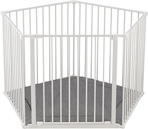 black and white playpen