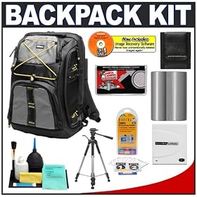 Nikon Digital SLR Camera & Laptop Backpack + EN-EL3e Battery + Tripod + Accessory Kit for D700, D300s, D300, D200, D90, D80
