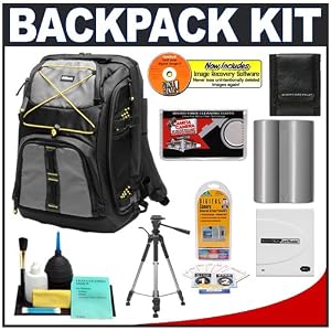 Nikon Digital SLR Camera & Laptop Backpack + EN-EL3e Battery + Tripod + Accessory Kit for D700, D300s, D300, D200, D90, D80