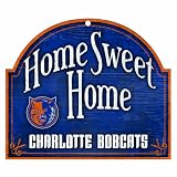 NBA Charlotte Bobcats 11-by-9 Wood Home Sweet Home Sign