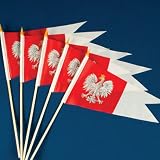 Mini Polish Banner Flag with Eagle