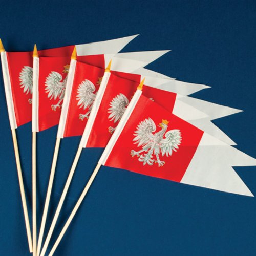 Mini Polish Banner Flag with Eagle