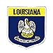 State Flag Shield Louisiana Patch Badge Travel USA Embroidered Iron On Applique