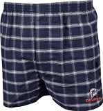 Miami Dolphins Kickin' Back Plaid Boxer Shorts